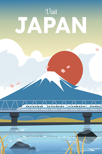 Visit Japan Travel Print