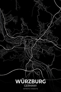 Wurzburg Germany City Map Print