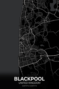 Blackpool United Kingdom City Map Print