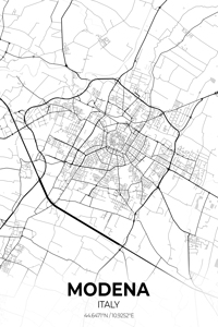 Modena Italy City Map Print