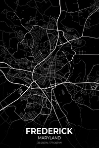 Frederick Maryland City Map Print