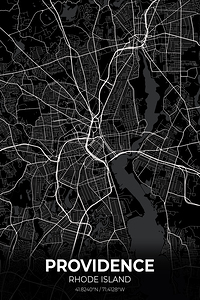 Providence Rhode Island City Map Print