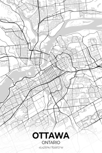 Ottawa Ontario City Map Print