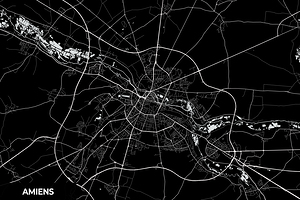 Amiens France City Map Print