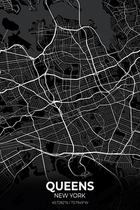 Queens New York City Map Print