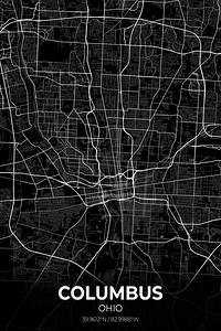 Columbus Ohio City Map Print