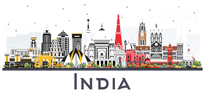 India Skyline Print