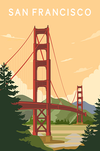 San Francisco California Travel Print