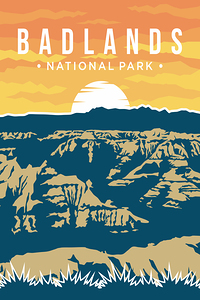 Badlands National Park Travel Print