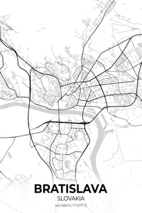 Bratislava Slovakia City Map Print