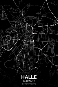 Halle Germany City Map Print
