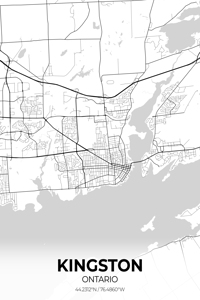 Kingston Ontario City Map Print