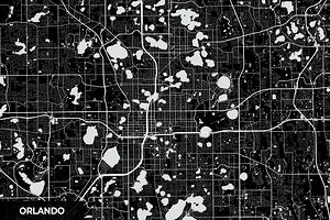 Orlando Florida City Map Print