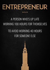 Entrepreneur Noun Definition Motivational Print