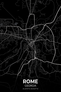 Rome Georgia City Map Print