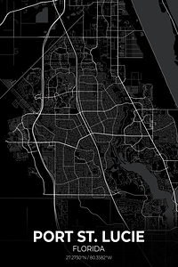 Port St. Lucie Florida City Map Print