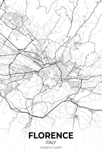 Florence Italy City Map Print
