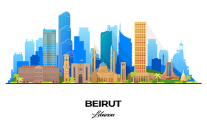 Beirut Lebanon City Skyline Print