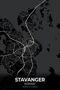 Stavanger Norway City Map Print