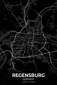Regensburg Germany City Map Print
