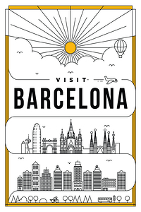 Barcelona Spain Travel Print