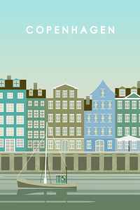 Copenhagen Denmark Travel Print