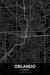 Orlando Florida City Map Print