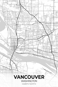 Vancouver Washington City Map Print