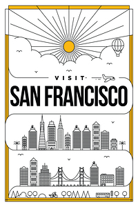 San Francisco California Travel Print