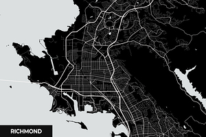 Richmond California City Map Print