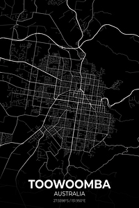 Toowoomba Australia City Map Print