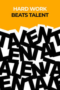 Hard Work Beats Talent Motivational Print