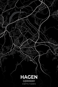 Hagen Germany City Map Print