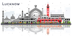 Lucknow India City Skyline Print