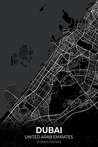 Dubai UAE City Map Print