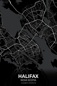 Halifax Nova Scotia City Map Print