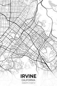 Irvine California City Map Print