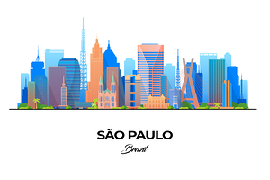 Sao Paulo Brazil City Skyline Print