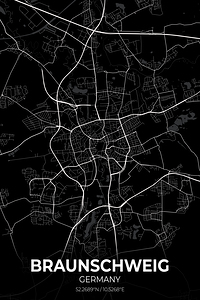Braunschweig Germany City Map Print