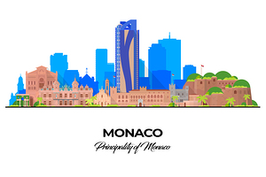 Monaco City Skyline Print