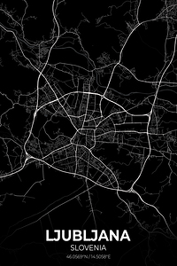 Ljubljana Slovenia City Map Print