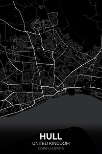 Hull United Kingdom City Map Print