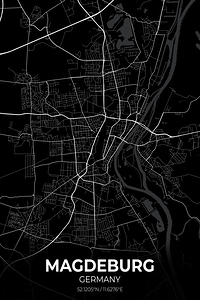 Magdeburg Germany City Map Print