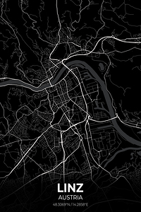 Linz Austria City Map Print