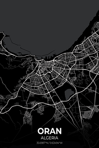Oran Algeria City Map Print