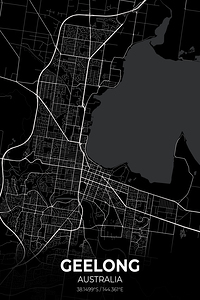 Geelong Australia City Map Print