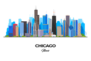Chicago Illinois City Skyline Print