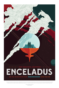 Enceladus NASA Poster