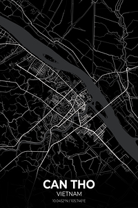 Can Tho Vietnam City Map Print