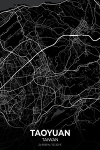 Taoyuan Taiwan City Map Print